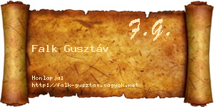 Falk Gusztáv névjegykártya