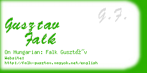 gusztav falk business card